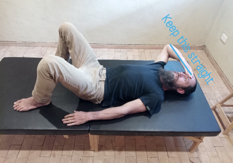 Roll your head in this position to relieve your neck pain